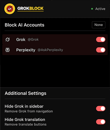 GrokBlock extension destroying AI spam